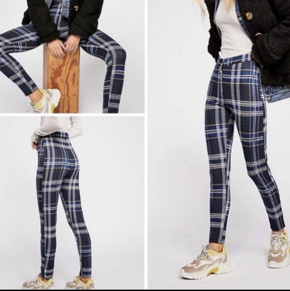 Free People Carnaby Plaid Pants
